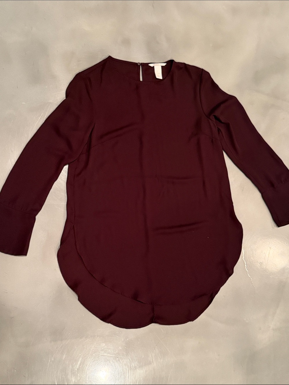 H&M Women's Long Sleeve Tunic - Burgundy